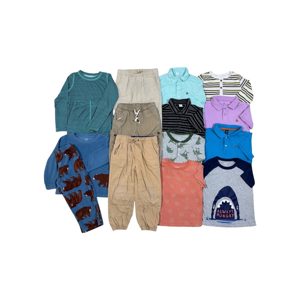 Boys 4T Clothing Lot 15pc Gap Carters Tommy Bahama Cat & Jack Shirts Pants PJ